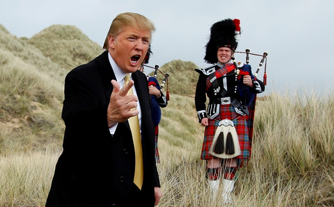 Трамп 23 июня посетил Шотландию.