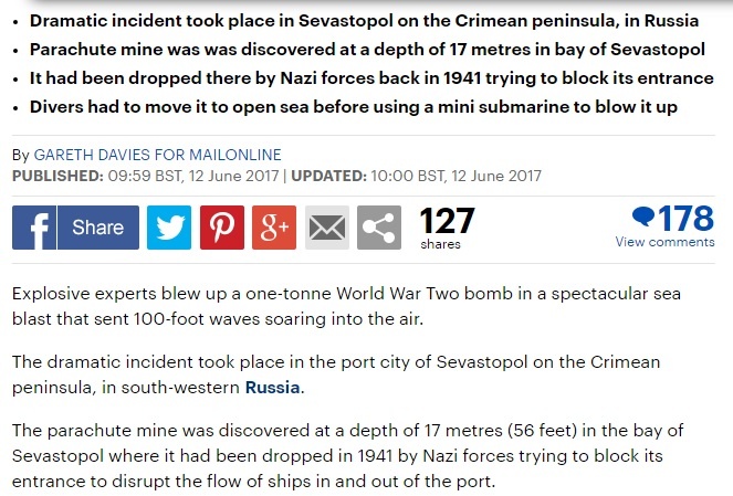 Британский таблоид Daily Mail назвал Крым частью России фото 1